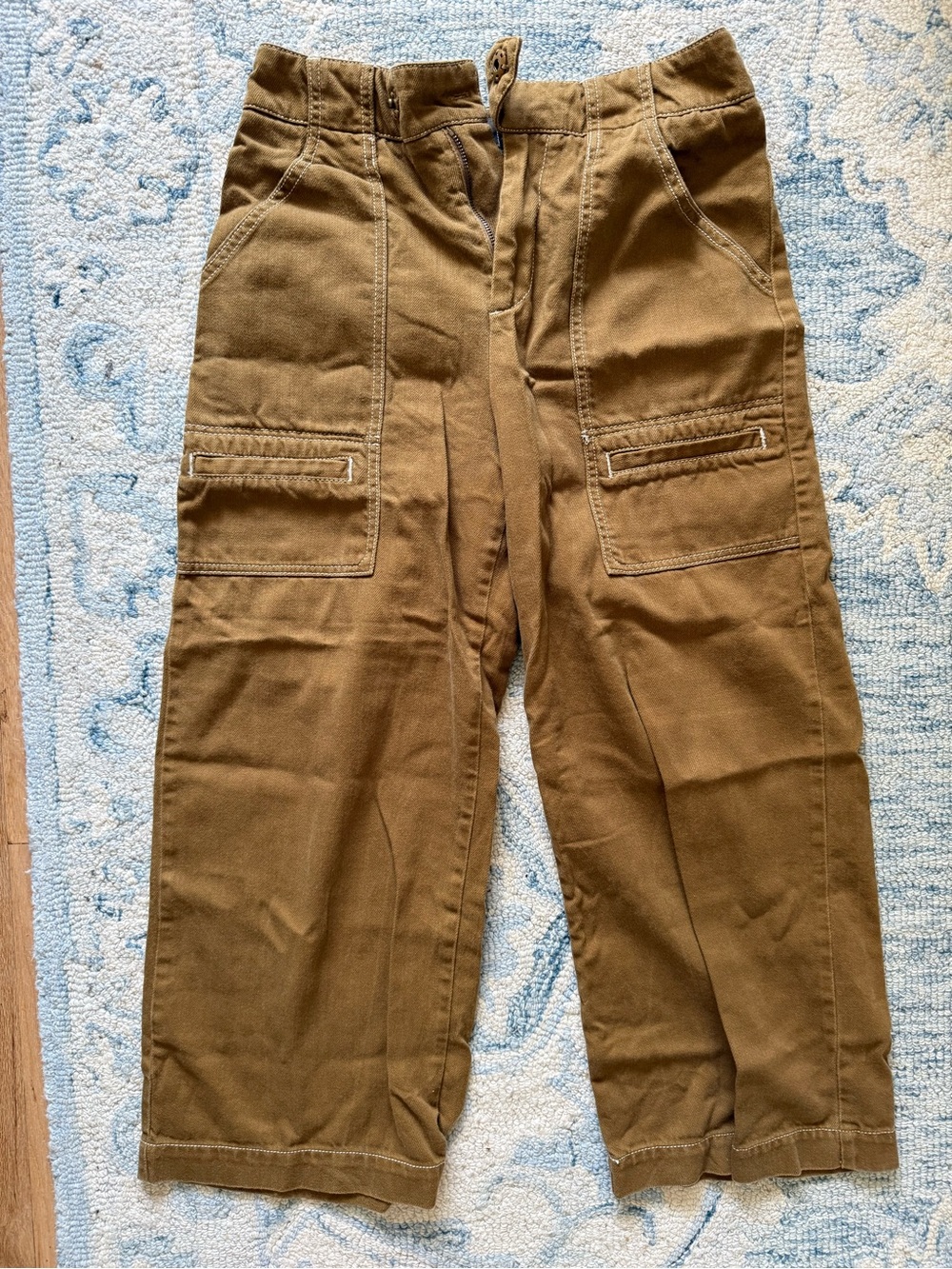 Anthropologie Brown Cargo Wide-Leg Utility Pants - Picture 1 of 3